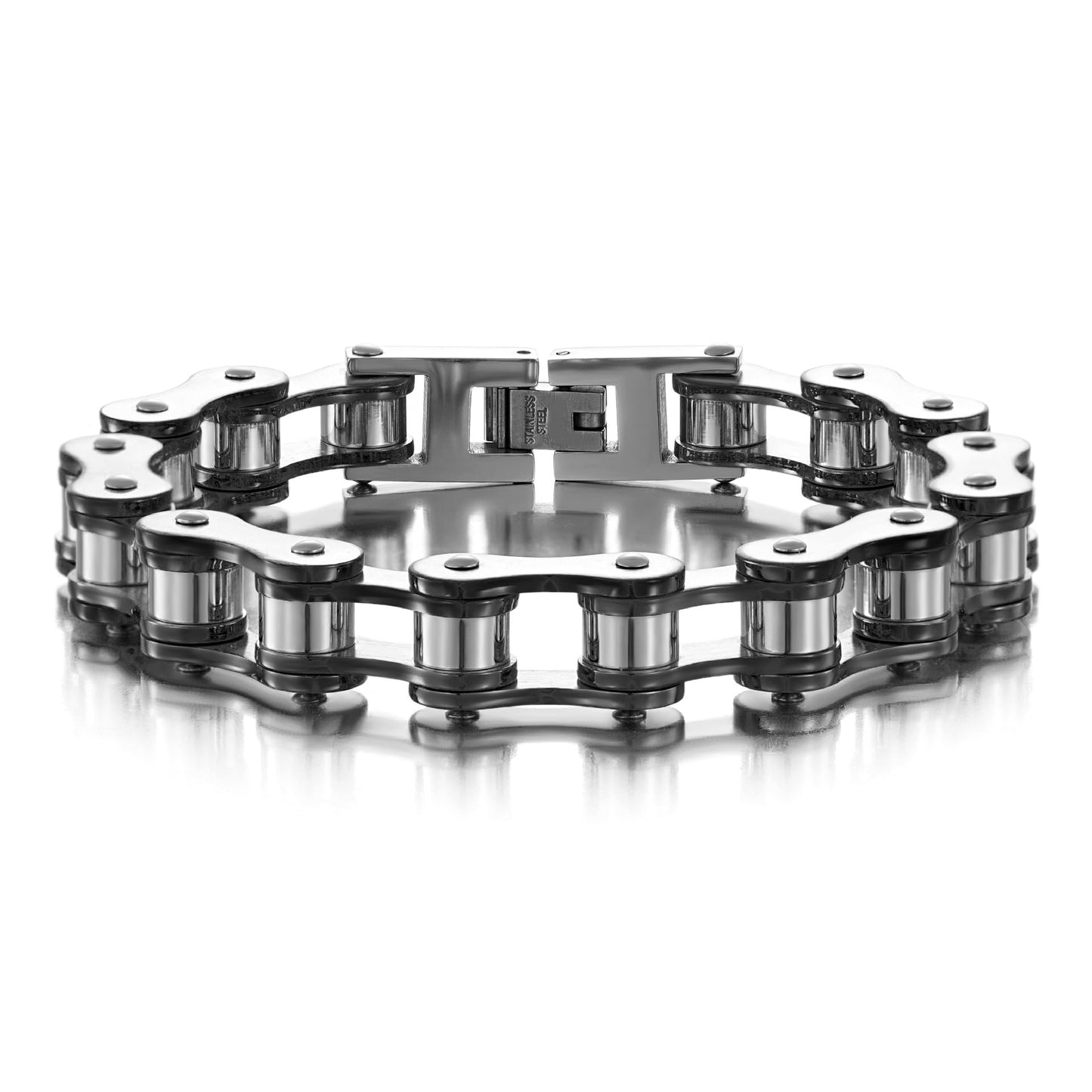 Bracelet à maillons en acier inoxydable pour homme pour la fête des pères