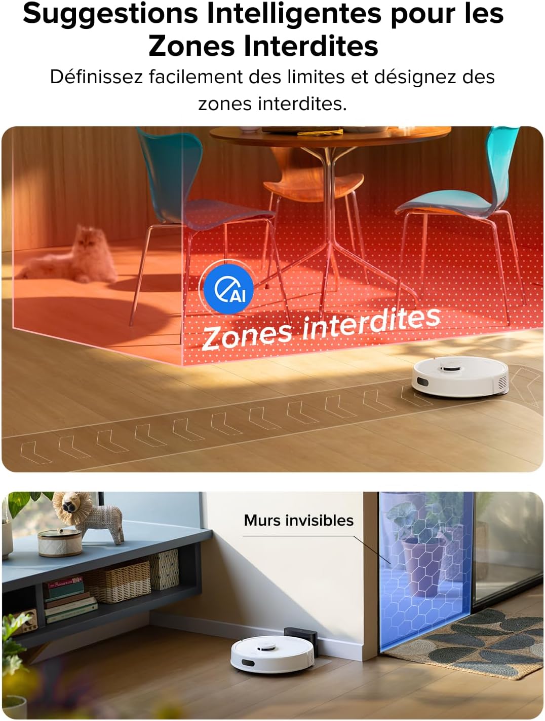 roborock Q7 L5 Aspirateur Robot, 8000 Pa Aspiration HyperForce, Double Anti-emmêlement, Navigation LiDAR Précise, Zone Interdite Intelligente, Cartographie Multi-Niveaux, Recharge Auto, APP/Alexa
