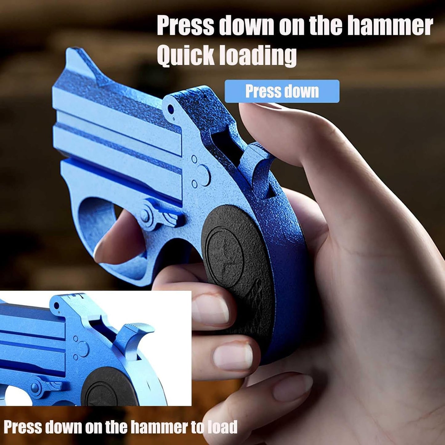 Mini Pistolet Jouet à Balle Souple,Alliage+PP Jouet Anti Stress +10 Balles Et Porte-CléS EDC Jouet DéMarrable Plusieurs FaçOns De Jouer, Facile à Transporter