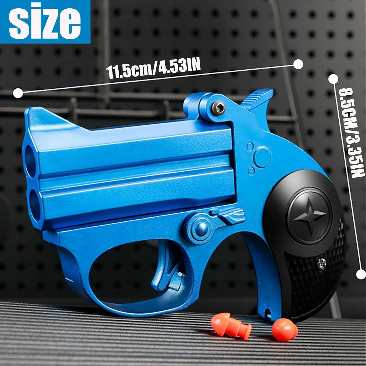 Mini Pistolet Jouet à Balle Souple,Alliage+PP Jouet Anti Stress +10 Balles Et Porte-CléS EDC Jouet DéMarrable Plusieurs FaçOns De Jouer, Facile à Transporter