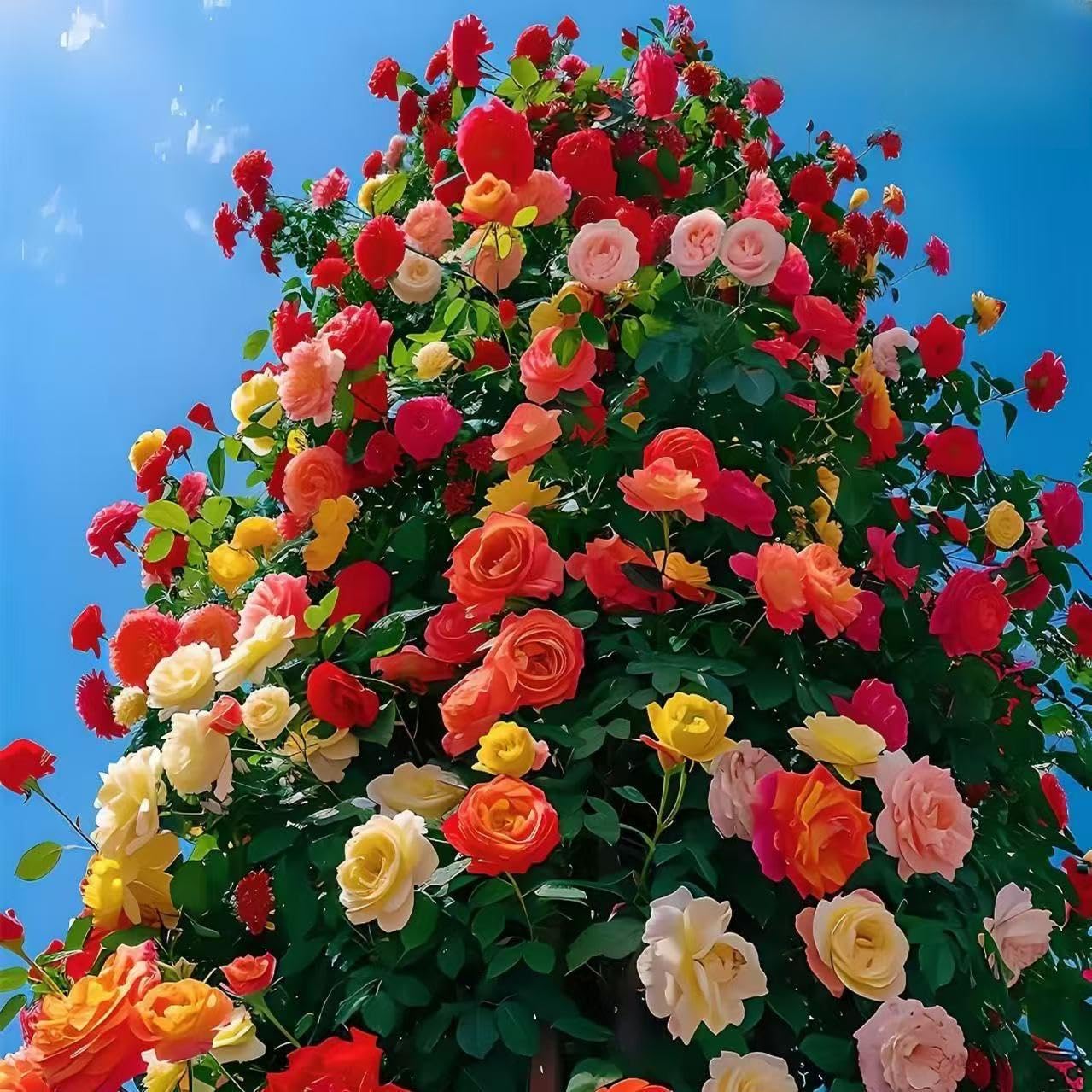 Lot de 1000 graines de rose grimpante de vigne, graines de rose grimpante pour la plantation en plein air clôtures de jardin, pergolas et treillis, vigne longue floraison (T)