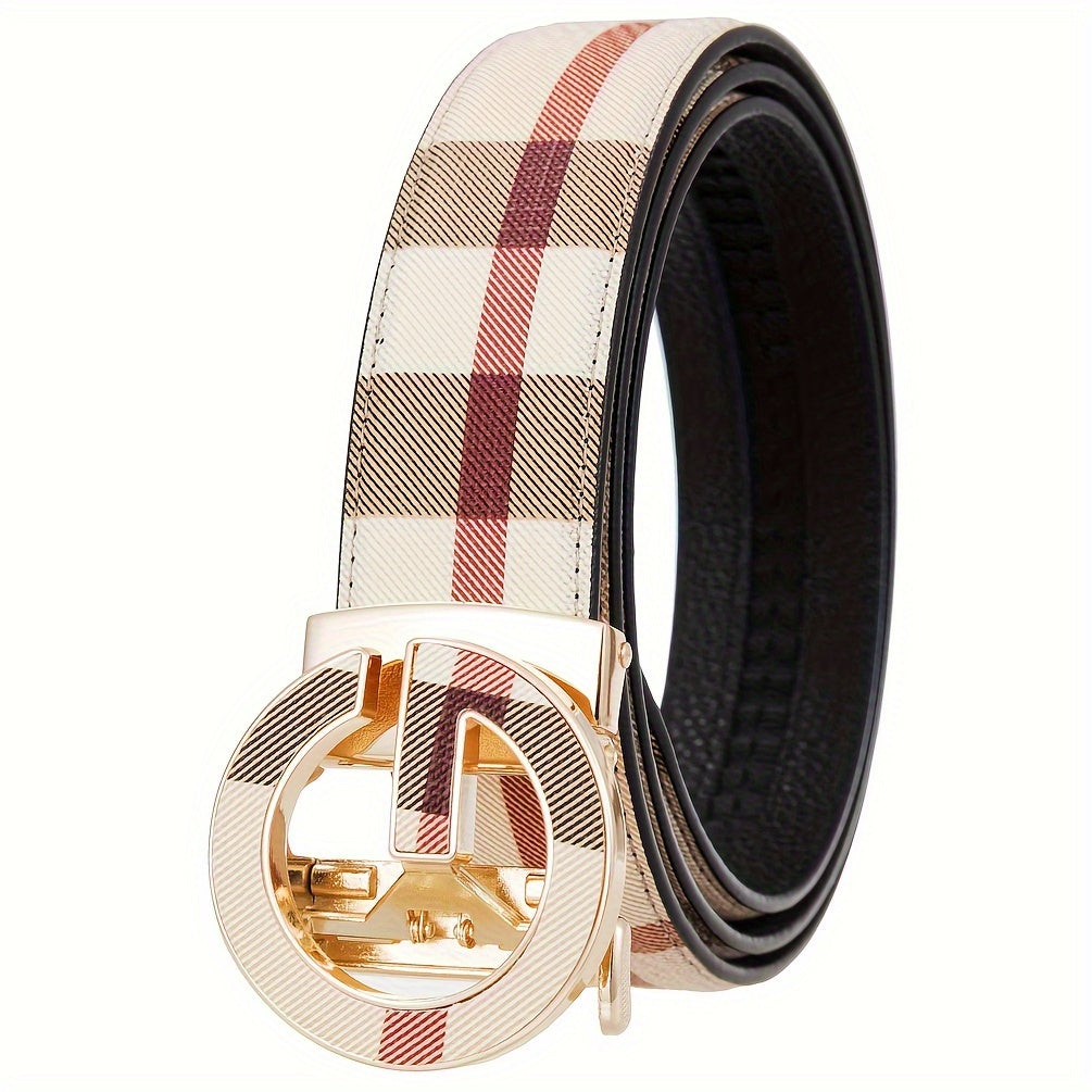 Ceinture en cuir de vachette véritable à boucle automatique G 1