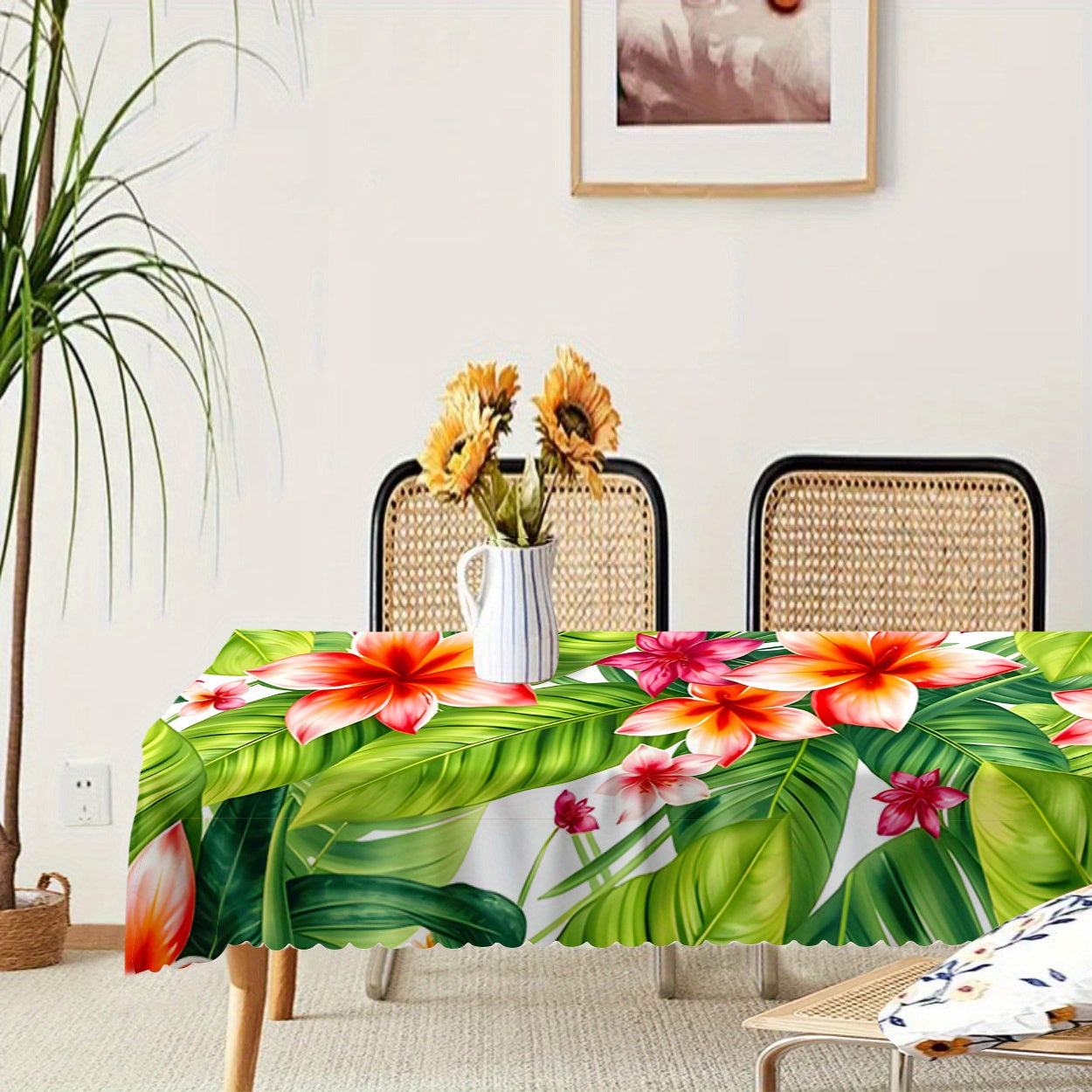Nappe à fleurs tropicales (1 pièce) idéale pour une décoration
