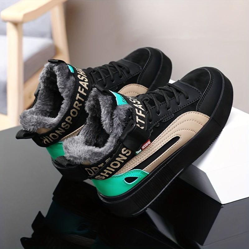 Baskets montantes pour homme en similicuir - Chaussures de sport