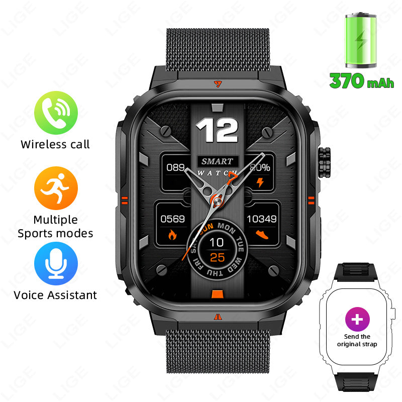 Montre connectée LIGE, montre pour homme, femme