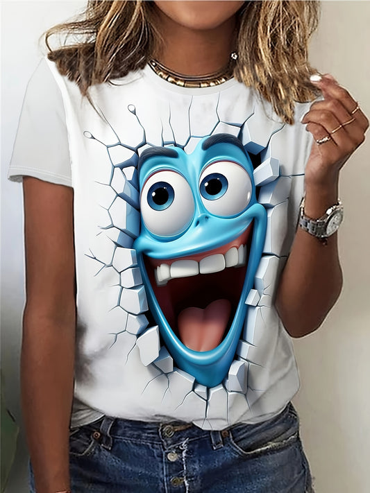 T-shirt décontracté à manches courtes pour femme - Topdecheztop.fr
