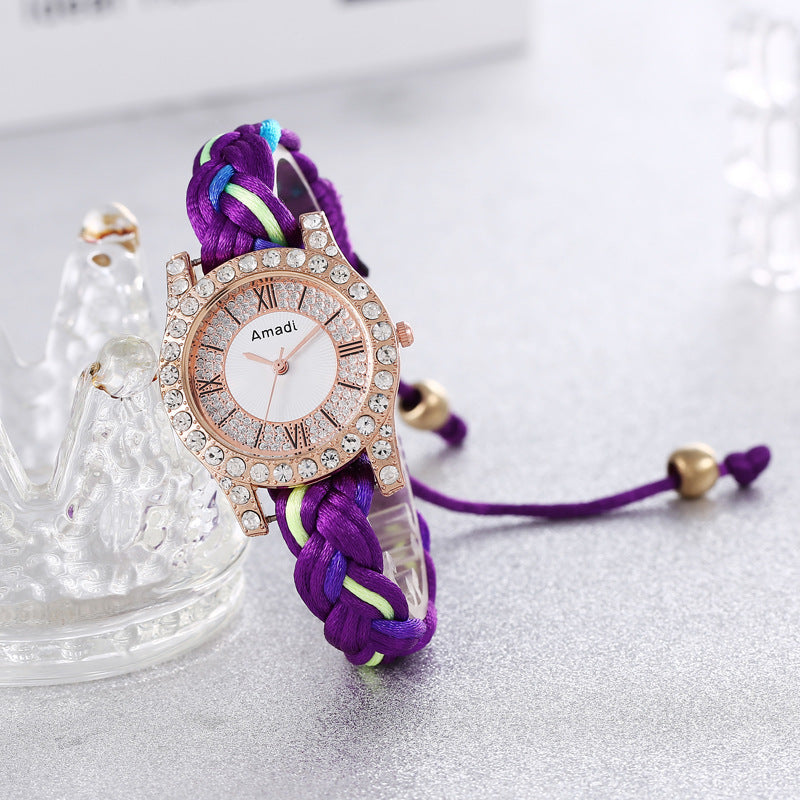 Montre avec bracelet en tissage 5