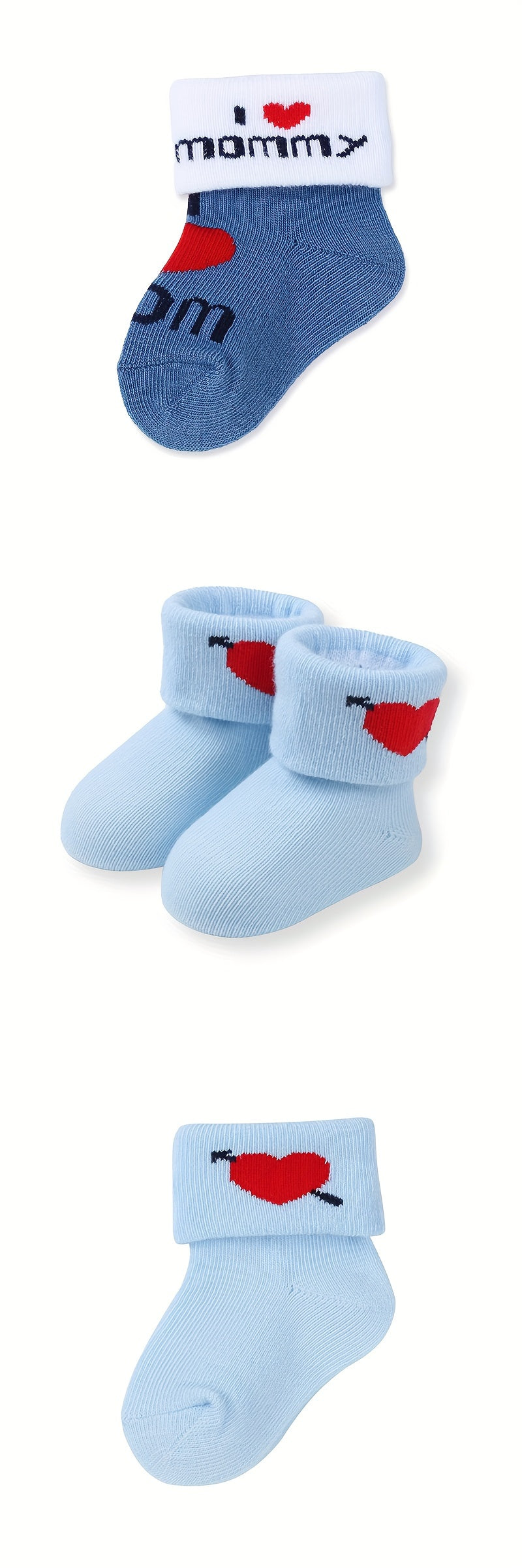 6 paires de chaussettes tricotées mignonnes pour nouveau-né, imprimées - Topdecheztop.fr