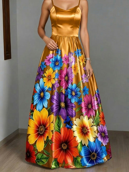 Nouvelle robe-débardeur imprimée, inspirée de la mode européenne et américaine