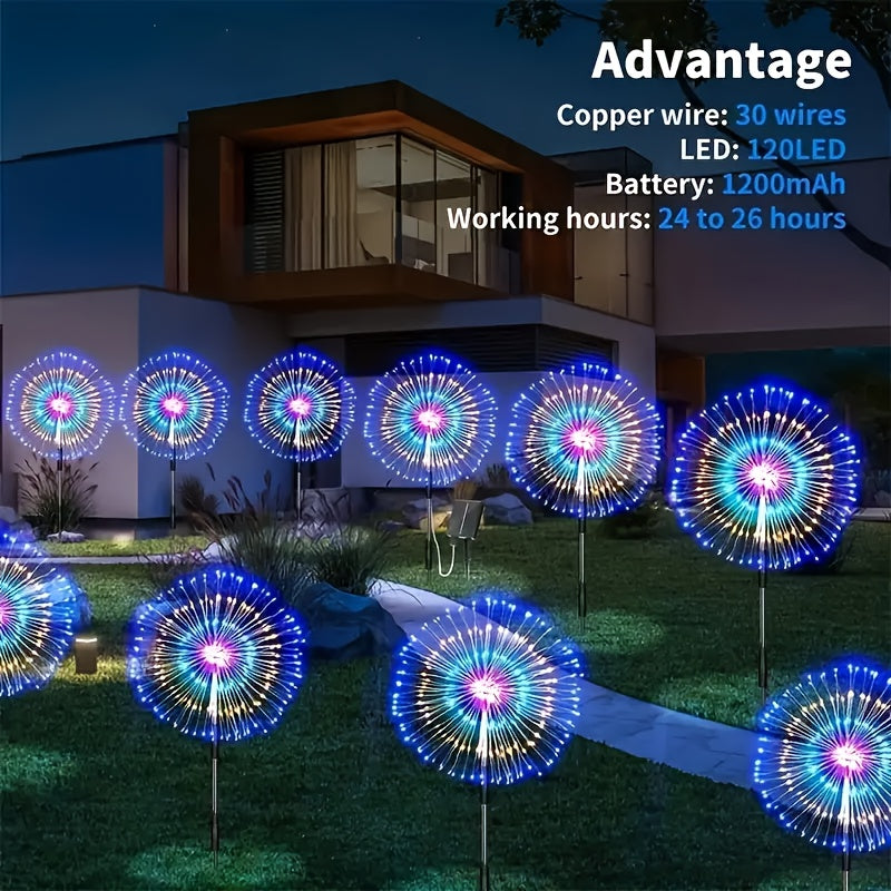 Lot de 4 lampes solaires d'extérieur pour jardin (240 LED), version améliorée