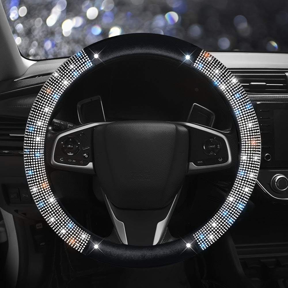 Transformez votre intérieur automobile avec cette housse de volant ornée de diamants