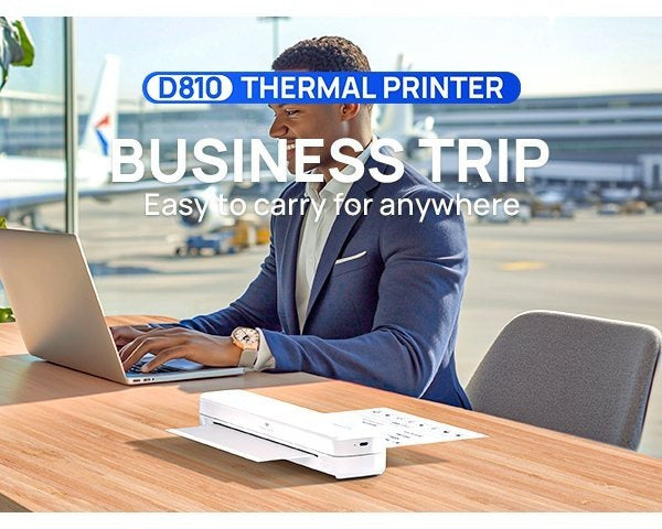 Imprimante thermique portable D810 - Connectivité sans fil et impression USB