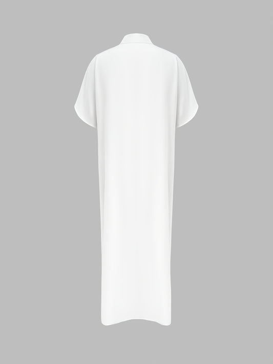 Haut cape blanc élégant à manches longues pour femme - Topdecheztop.fr