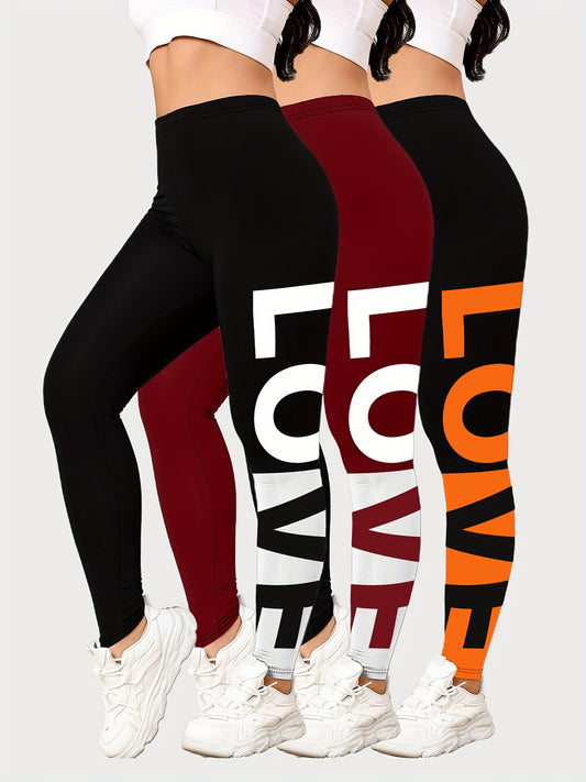 Lot de 3 leggings de course et de yoga taille mi-haute pour femmes - Topdecheztop.fr