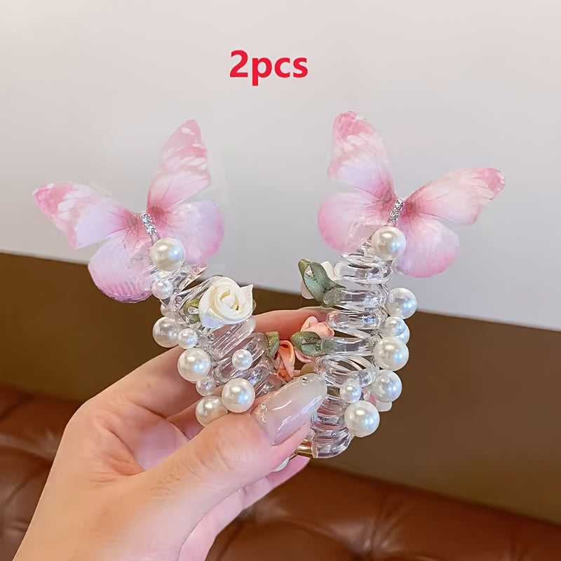 Lot de 2 bandeaux papillon en maille AYLHFO pour filles