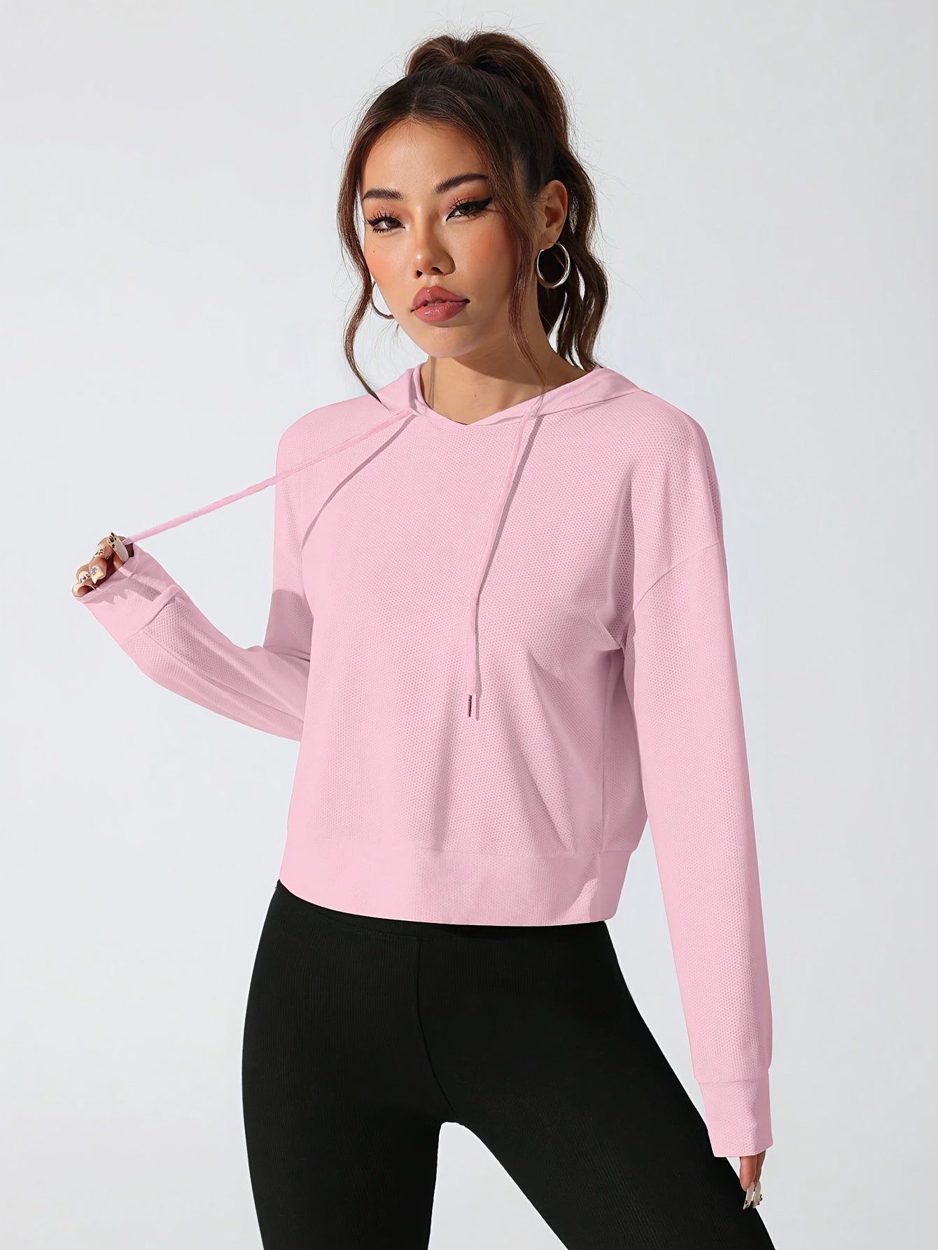Sweat à capuche  à manches longues pour femme - Topdecheztop.fr