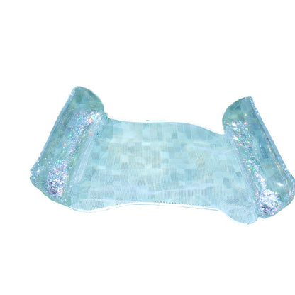 Hamac gonflable pliable transparent avec flotteur à paillettes