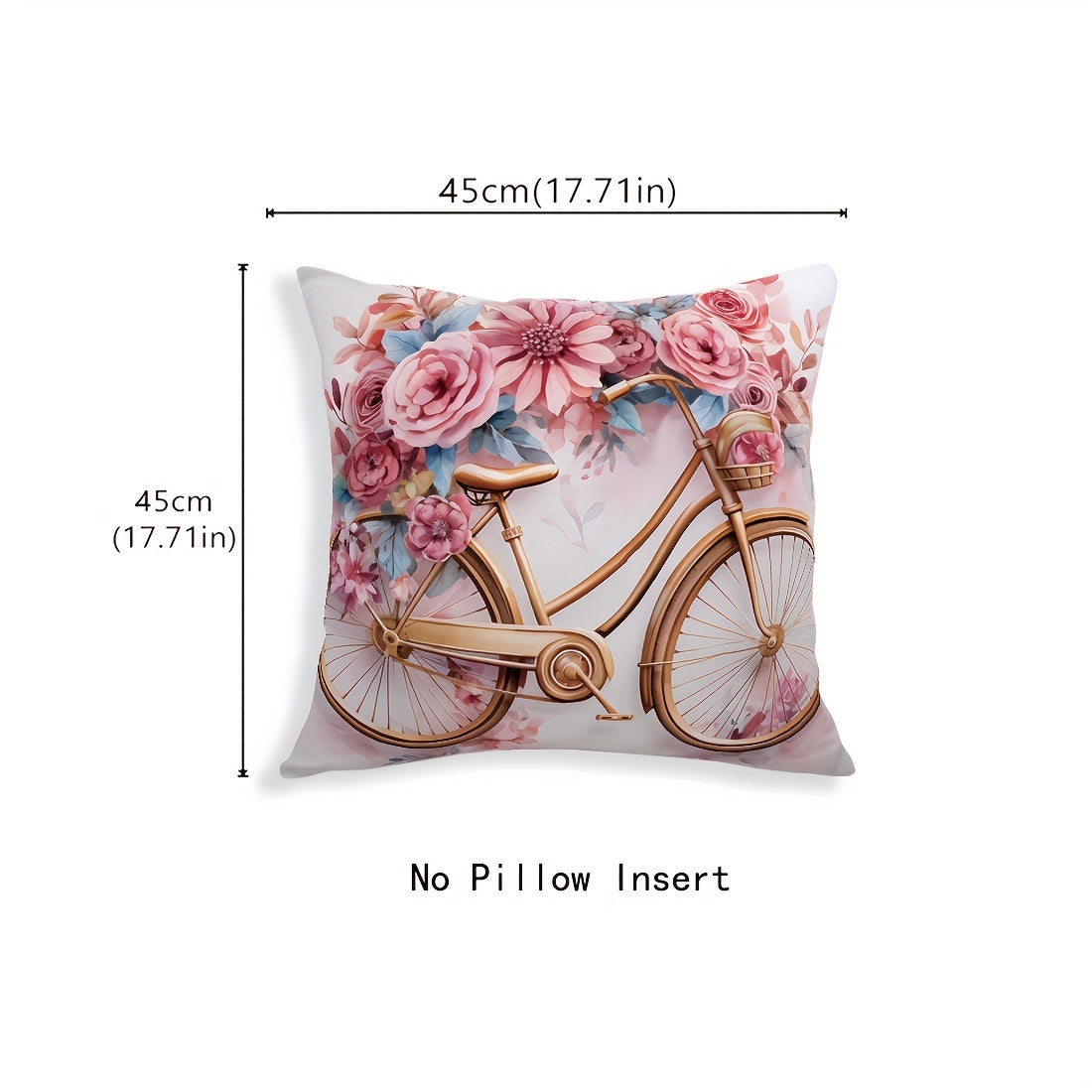 Lot de 4 taies d'oreiller en velours peau de pêche, motif aquarelle rose - Topdecheztop.fr