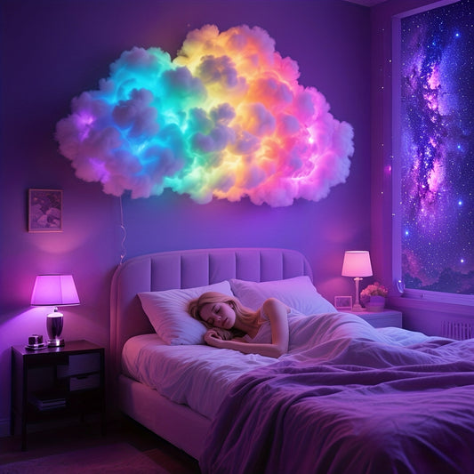 Veilleuse 3D nuage  avec mode de synchronisation musicale - Topdecheztop.fr