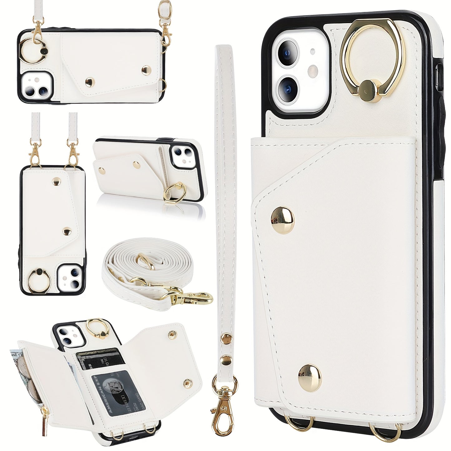 Etui portefeuille bandoulière pour femme est compatible avec les iPhone