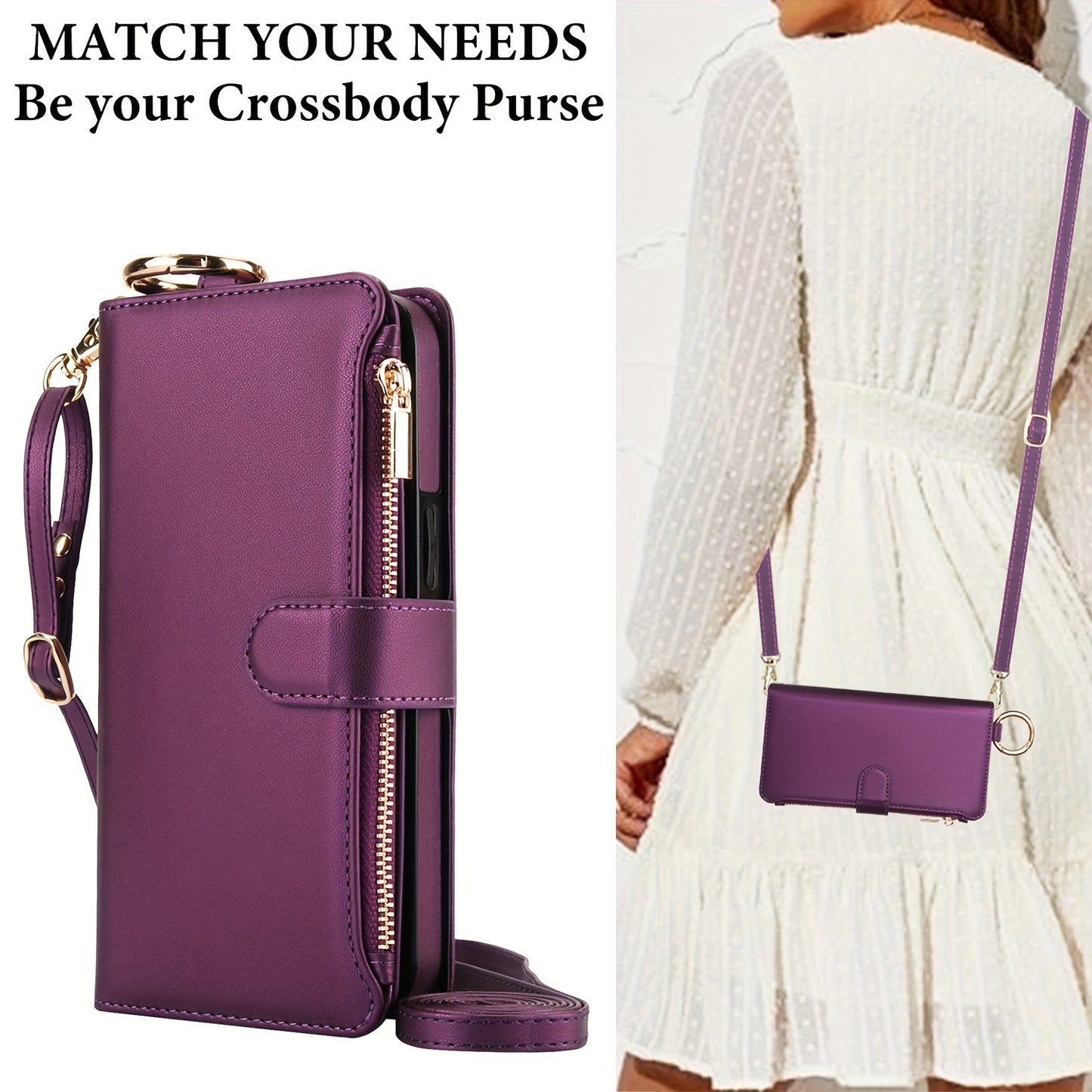 Étui portefeuille bandoulière pour Samsung Galaxy