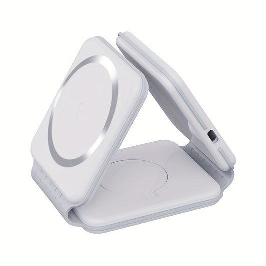 Chargeur magnétique sans fil , pliable,  3 en 1 portable - Topdecheztop.fr