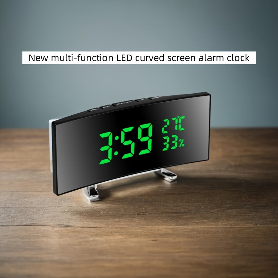 Réveil multifonction LED 6,6 pouces avec grand écran
