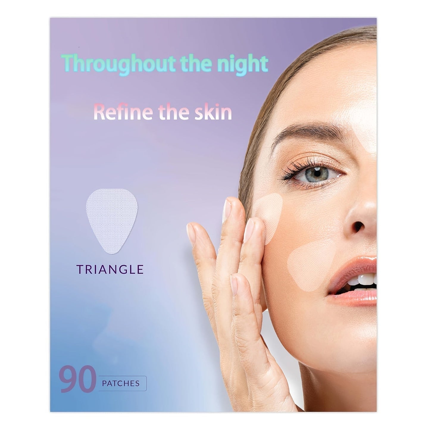 Patchs Beaute Nuit Visage Anti-Rides Lissants - Lot de 90 Pcs Soin Nuit