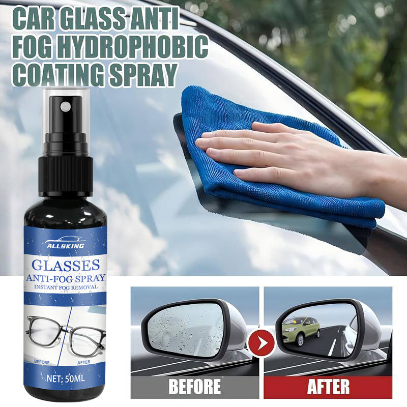 Spray antibuée nano pour lunettes, vitres de voiture, masques de natation et de ski, casques | Formule longue durée sans traces