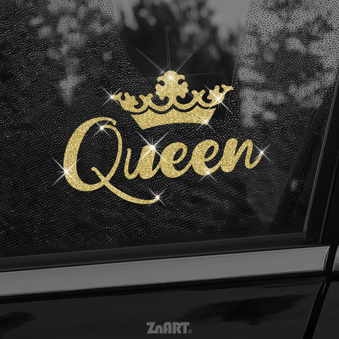 Un autocollant en vinyle scintillant