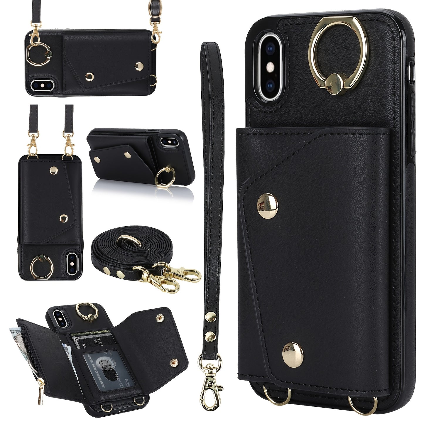 Etui portefeuille bandoulière pour femme est compatible avec les iPhone