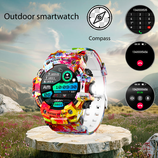 Montre connectée tactique RollsTimi avec lampe torche - Topdecheztop.fr