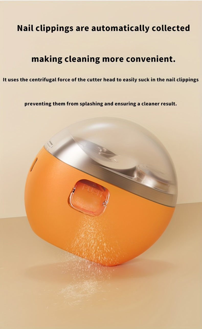 Coupe-ongles électrique intelligent 2 en 1, outil de manucure et de polissage