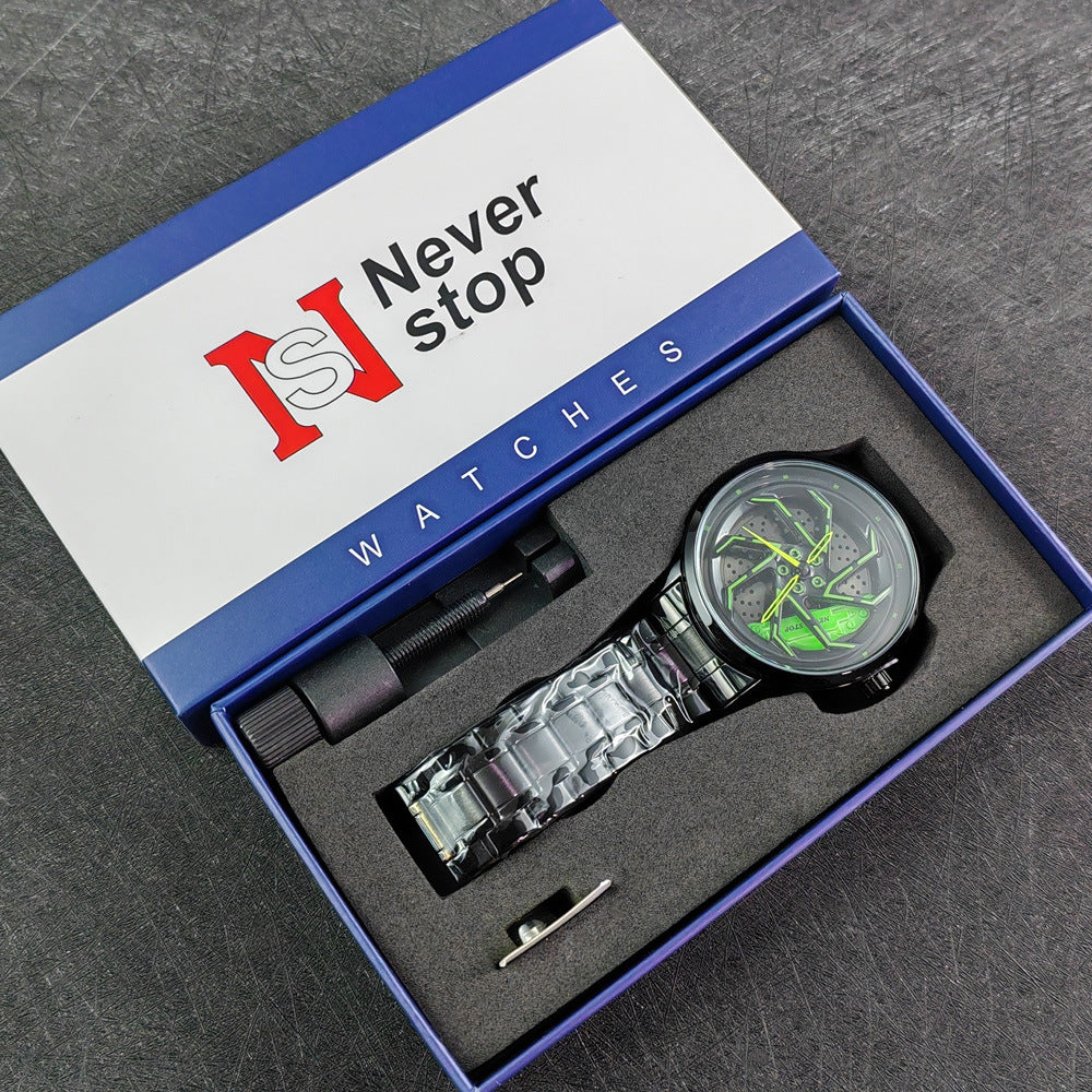 Montre homme à quartz élégante et moderne avec bracelet en acier