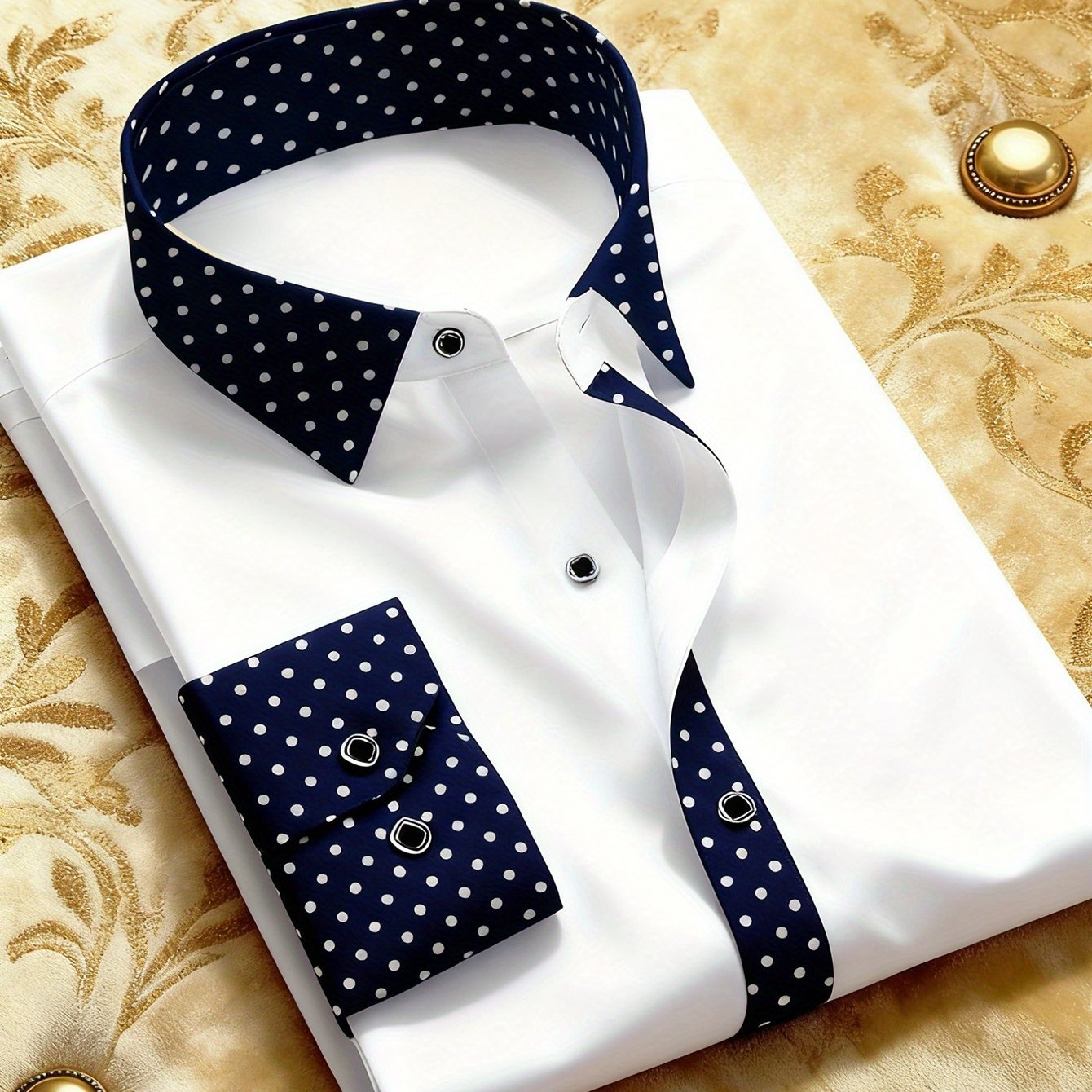 Chemise Homme Manches Longues Col Revers Couleur Unie Coupe Slim 100% Polyester Decontractee - 4 Coloris FR S-XL