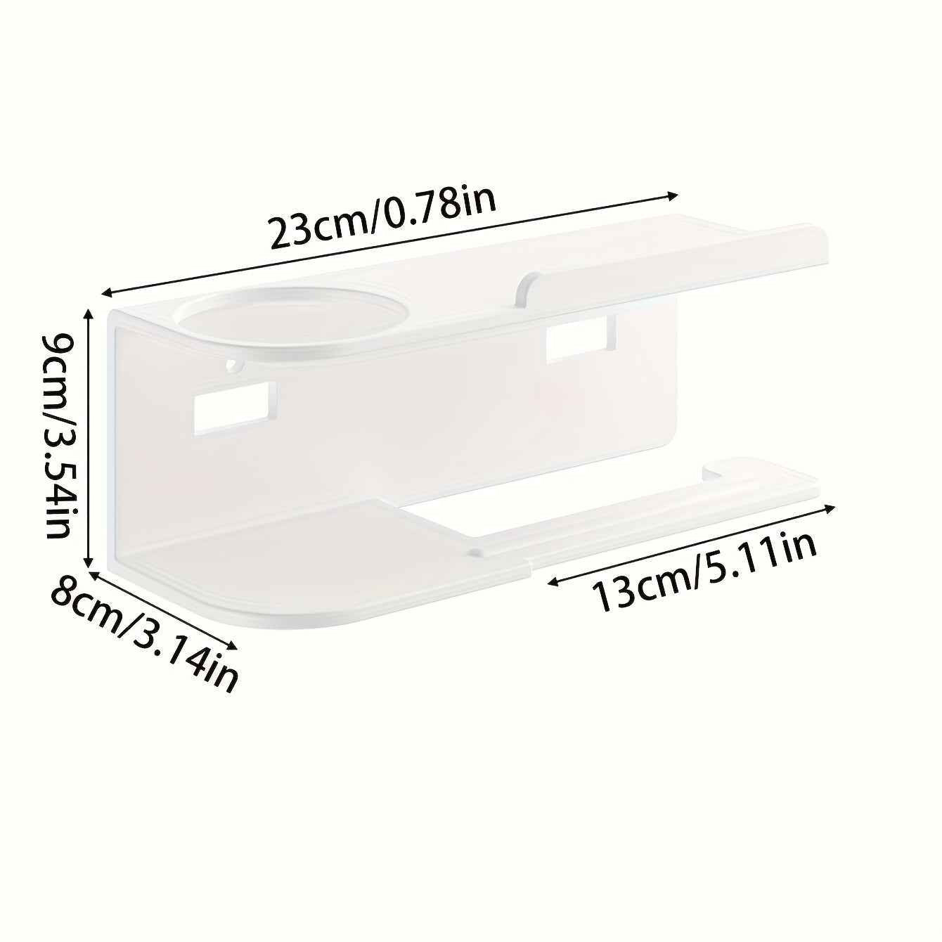 Wall-Mounted Tissue Holder with Bathroom Perfume Organizer - Stylish Black Multi-Functional Kitchen and Bath Storage, Space-Saving Design, Self-Adhesive Installation