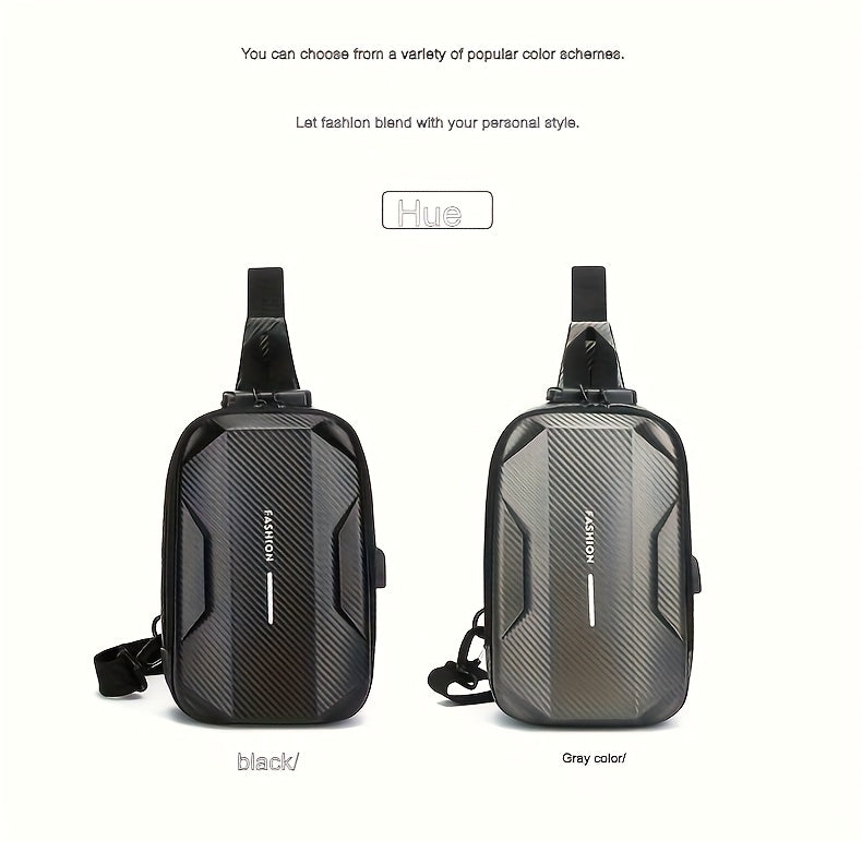 Sac bandoulière rigide tendance pour homme