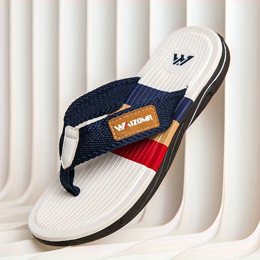 Sandales de plage pour homme, plateforme estivale décontractée à zigzag, antidérapantes, résistantes aux odeurs et à l'usure