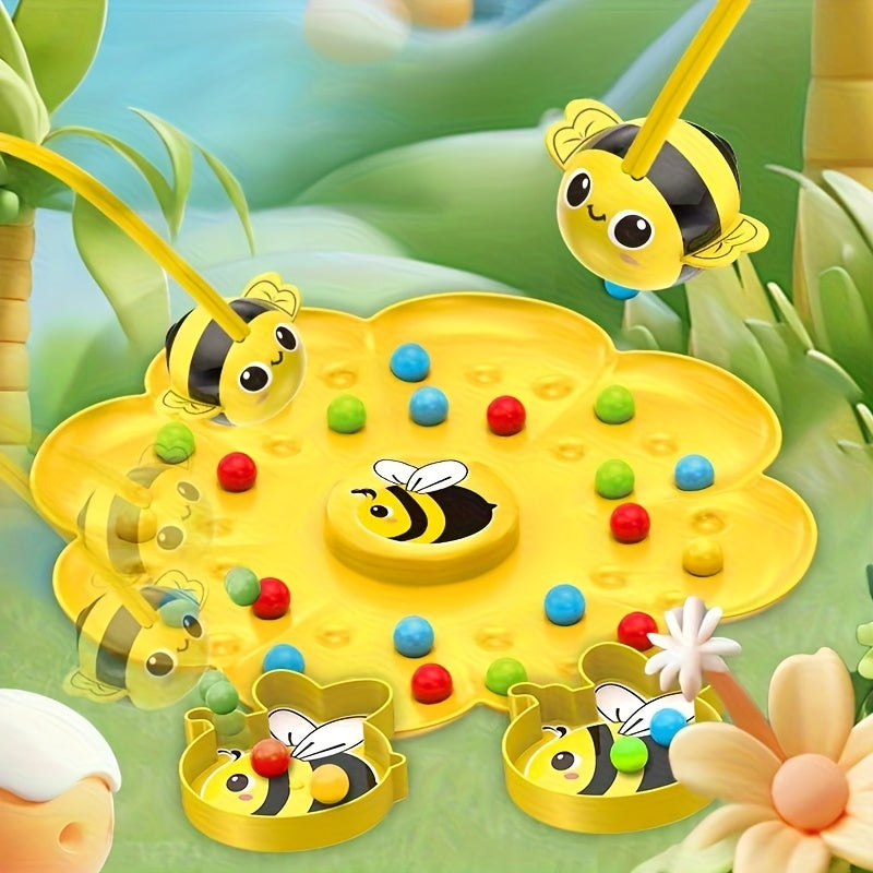 Jeu de pêche magnétique STEM en nid d'abeille (69 pièces) avec plateau de jeu