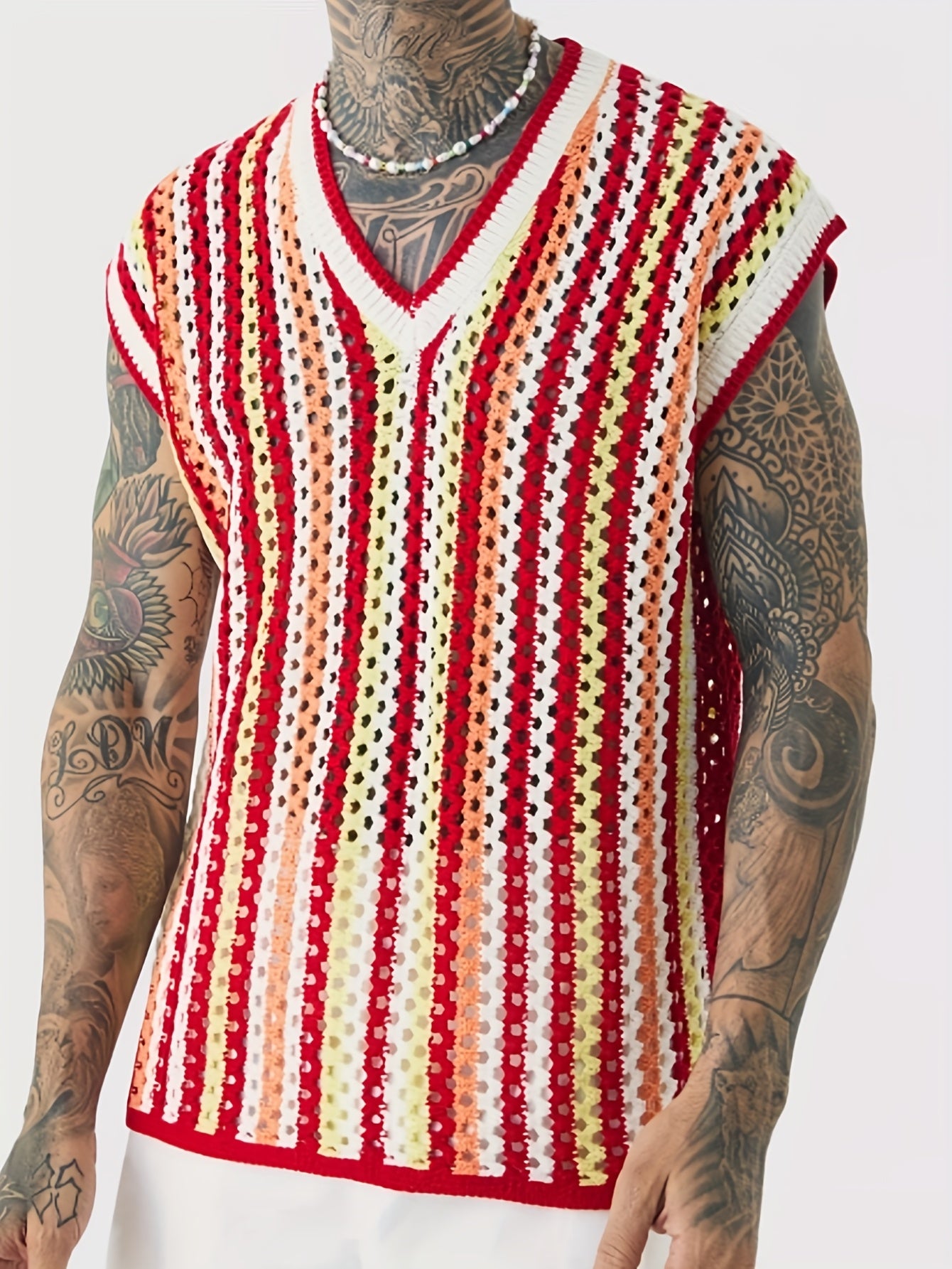 Gilet ajouré au crochet