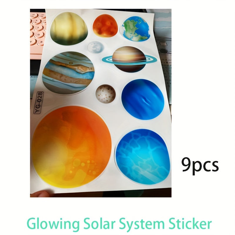 Stickers muraux fluorescents Système solaire