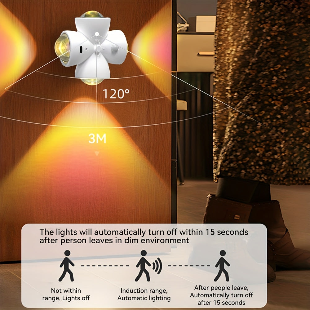 Veilleuses LED intelligentes à détecteur de mouvement USB