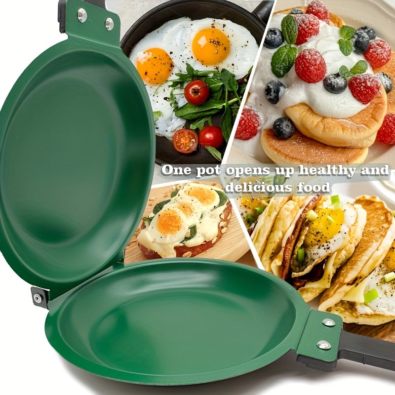 Poêle pliante double face en fonte robuste