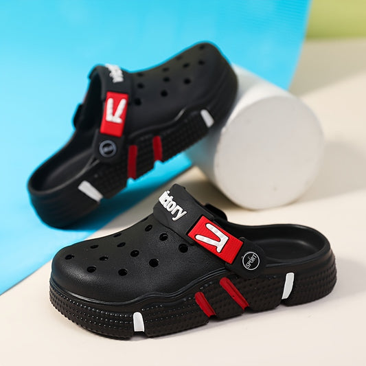 Victory Youngsters' Breathable Clogs - Comfortable, Non-Slip EVA Sandals for Boys & Girls, Durable for Indoor/Outdoor Use, All-Season Footwear in Black, Gray, White, Indoor Outdoor Clogs|Slipon Clogs|Durable Youngsters's Sand - Topdecheztop.fr
