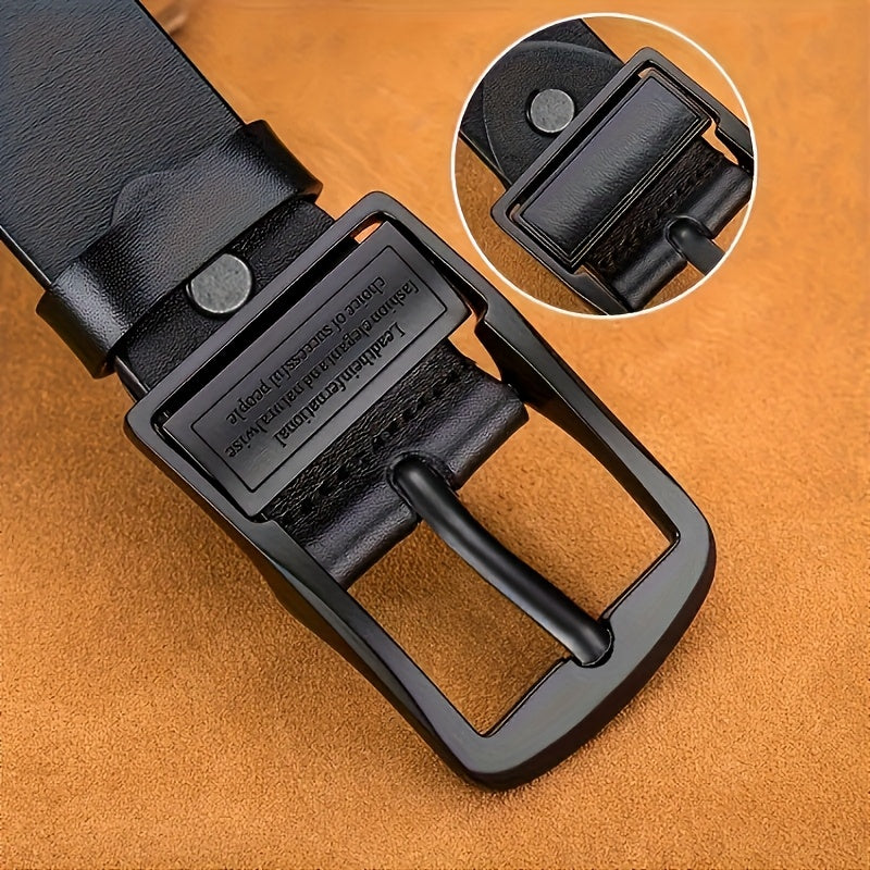 Ceinture pour homme, boucle noire - Conception réversible vintage ajustable, style classique durable, convient aux occasions professionnelles et décontractées, ceinture business casual | Conception de ceinture classique | Ceinture durable