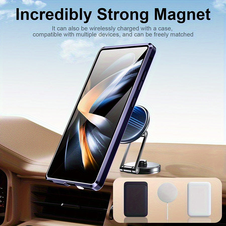 Étui de protection magnétique double face en verre HD avec système de verrouillage pour Samsung S25 Ultra