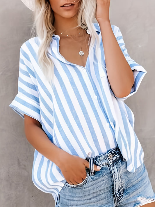 Chemise boutonnée à rayures - Topdecheztop.fr