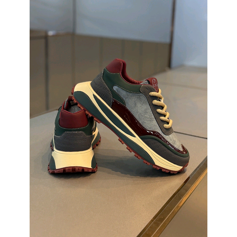 Chaussures rétro Daddy Shoes pour homme, semelle épaisse et résistante à l'usure