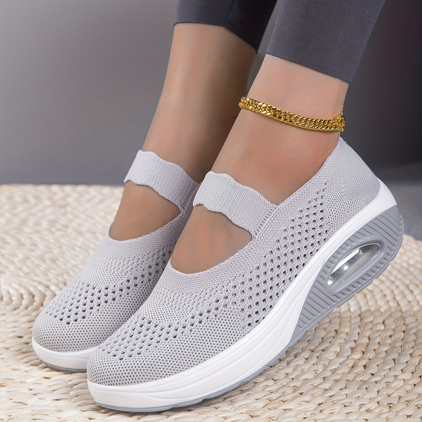 Baskets basses respirantes en mesh pour femme, chaussures décontractées