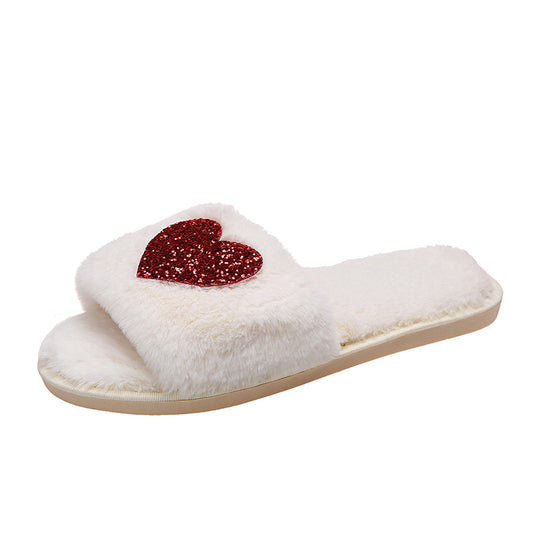 Chaussons plats et chauds en peluche pour femmes - Topdecheztop.fr